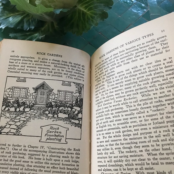 Vintage 1929 garden handbook ROCKWELL Rock Gardens cottage chic garden library - Picture 5 of 11